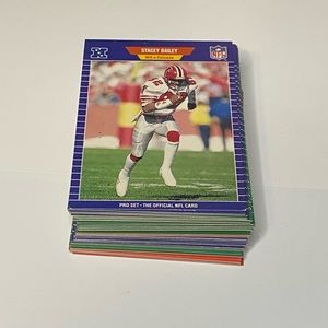 Vintage 1989 Pro Set Football Cards Lot of 52 Cards